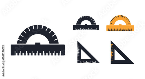 Protractor Line art vector clean abstract design