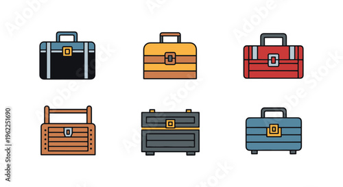 Tool Chest Line art vector creative simple illustration