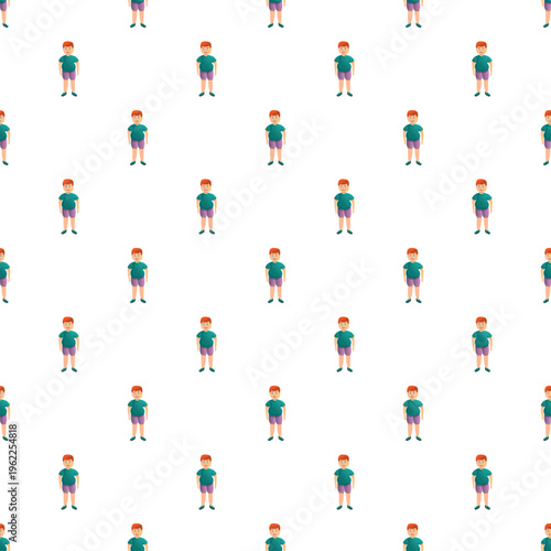 Numerous young boys forming a seamless pattern for health concerns and childhood issues