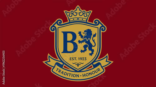 Heraldic Crest Emblem Design.