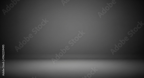 Empty dark gray studio background with soft spotlight and shadow for product display.
