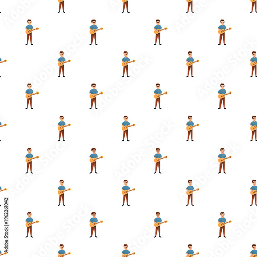 Musician playing acoustic guitar creating music and artistic performance