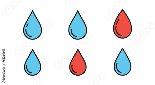 Water Drop Icon Line art creative abstract design illustration