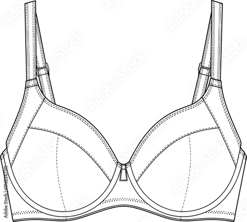 Technical CAD drawing fashion flat of a women's halter neck mini dress with gathered bodice, ruffle layers, and flared silhouette