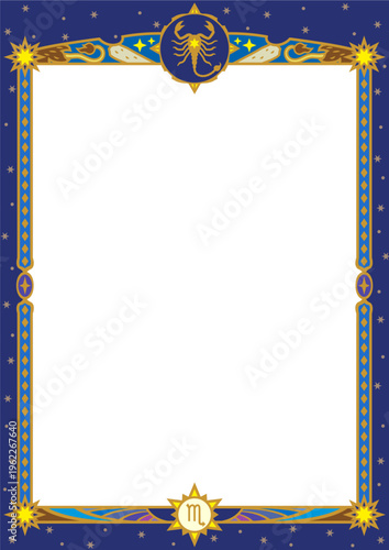 蠍座イラスト枠（カラー１）