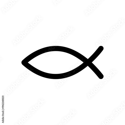 Ichthys Fish Icon Easter Christian Symbol