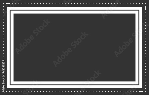 Empty black frame with decorative border, simple design for copy space.