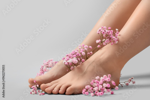 Legs of woman with pink gyp...