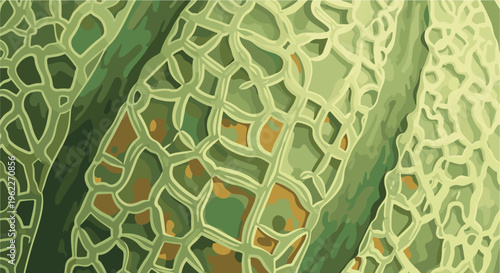 Abstract textured organic pattern with green and brown hues