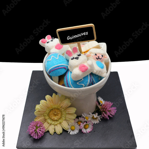 Présentation de petites guimauves