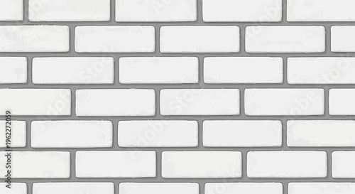 A textured white brick wall pattern, evenly laid with consistent spacing