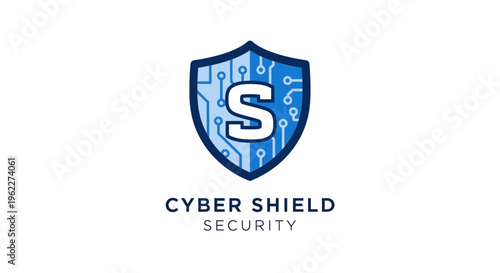 Free Download Cyber Shield Security Logo: Modern Digital Protection Design and Branding Concept - GFXLoad