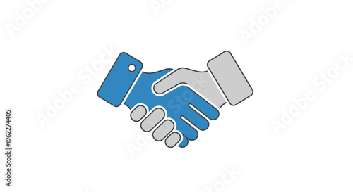 Illustration depicting a business agreement, partnership, or successful collaboration with a