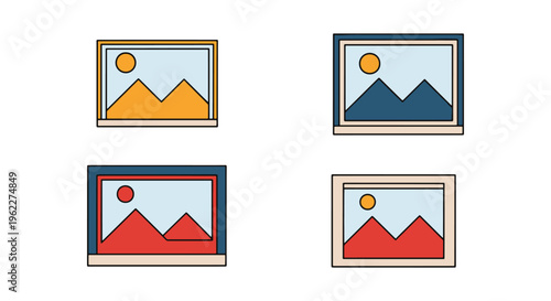 Photo Frame Line art vector minimal creative abstract