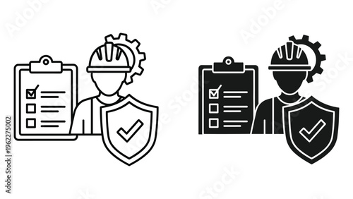 Black and white of a businessman with a briefcase and laptop