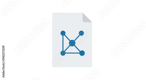 A graphical representation of interconnected data points on a digital document isolated