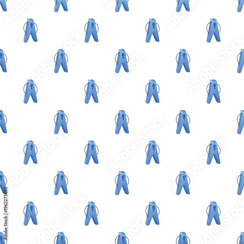 Blue plastic clothespin repeat pattern creating a seamless background