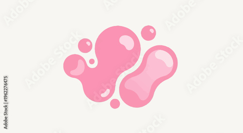 Abstract pink blobs and circles, soft light effect