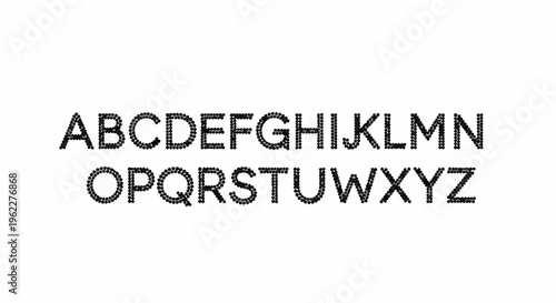 Alphabet in dot-art font