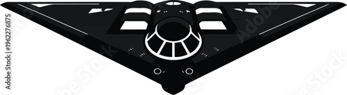 Stealth bomber blueprint vector 