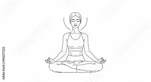 A woman in a lotus position with eyes closed