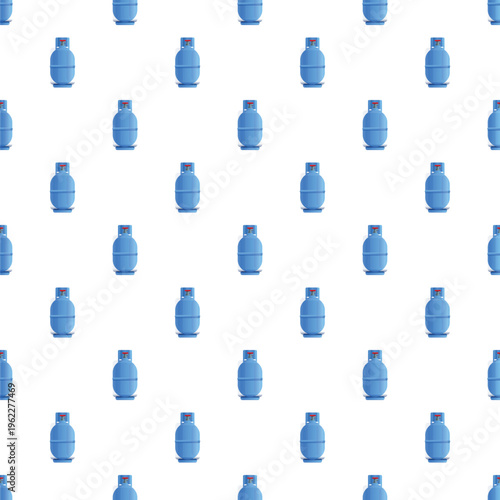Blue gas cylinders forming an energy and fuel pattern background