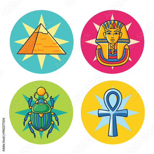 Ancient Egyptian Symbols Collection.