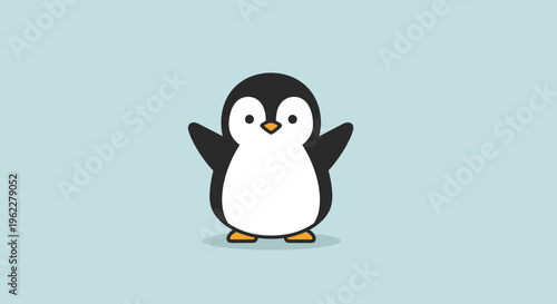 Charming Animated Penguin Character Displaying Cheerfulness and Delightful Playfulness