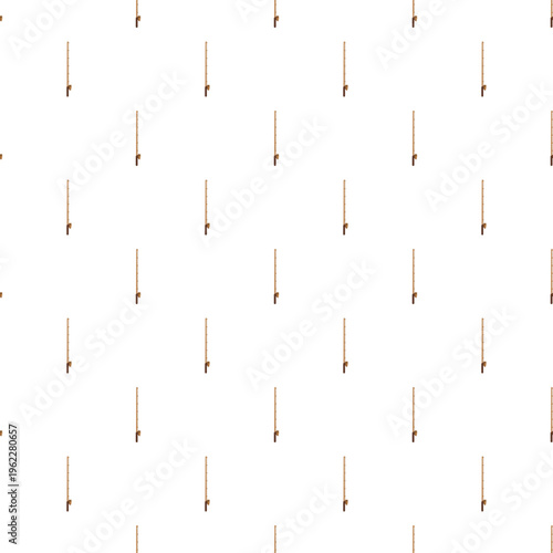 Seamless pattern featuring repeating fishing rods on a white background
