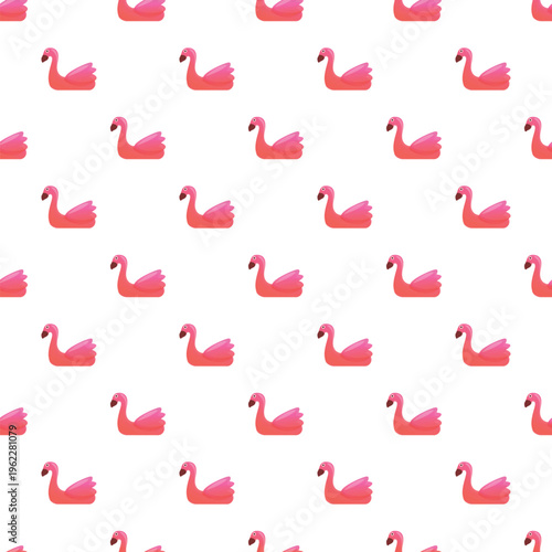 Pink flamingo inflatable swimming floats creating a repeating tropical summer pattern