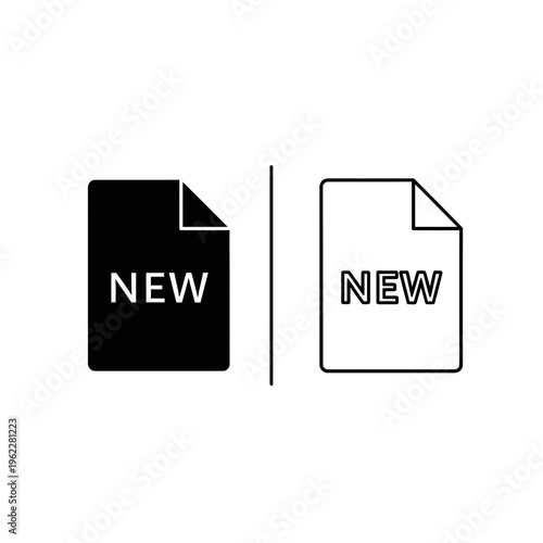 New file document icon. introducing fresh content or recently added paperwork symbol
