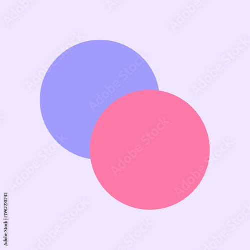 Glossy 3D pink bubble and round glass sphere set on an abstract background, featuring shiny vector illustration elements with soft shadows and reflections for web icon design