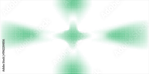 Light Green vector modern geometrical circle abstract background. Aesthetic Dotted texture template. Geometric pattern in halftone style.