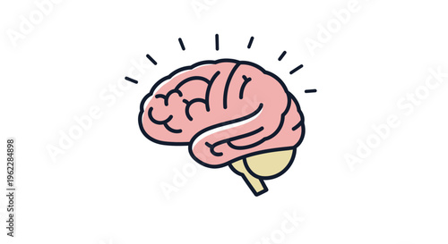 Conceptual representation of mental awareness, innovative thought, creative cognition concept