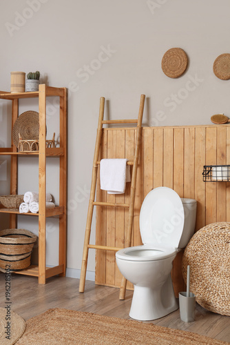 Interior of restroom with t...