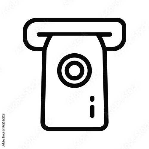 Graphic of an automated teller machine for banking transactions