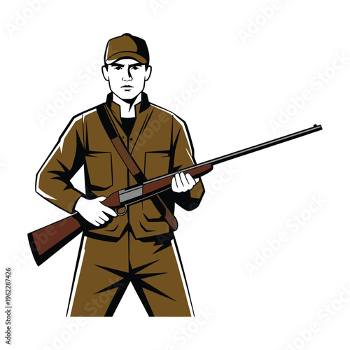 hunter with rifle