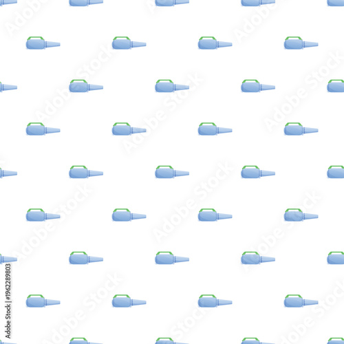 Blue plastic male urinals forming a seamless medical pattern for convenience