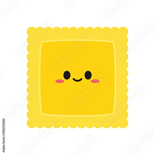 Pasta noodles character design. Pasta noodles on white background. 