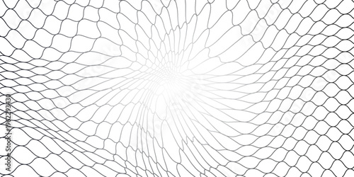 Curved net pattern. The net design is very well designed and suitable for sports equipment or apparel such as soccer goals, volleyball nets, basketball hoops, hockey nets and athletic equipment.