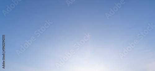 Canvas Print Beautiful morning or evening blue and orange sky with cloudy while sunsets or su