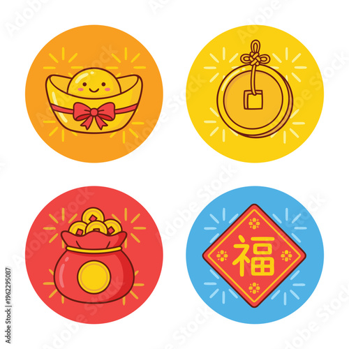 Chinese New Year Symbols Collection.