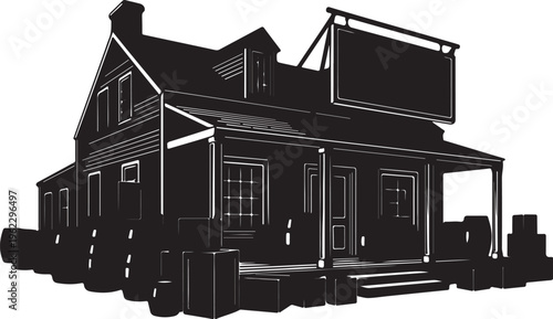 House sketch architectural 3d rendering