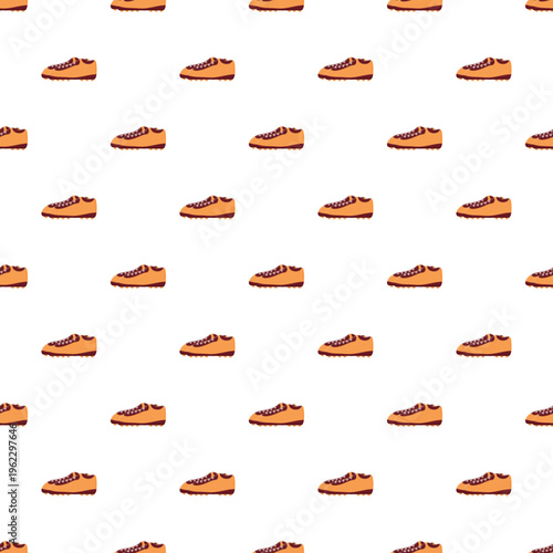 Orange soccer cleats creating a repeating pattern for sports design