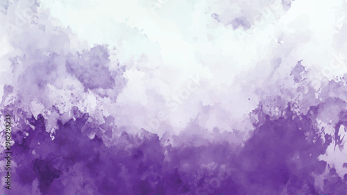 Abstract Purple Watercolor Vector Background with Vibrant Artistic Splatter and Soft Textures
