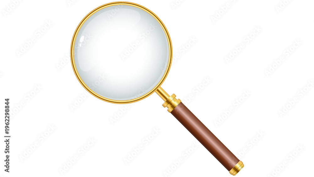 Fototapeta premium magnifying glass isolated on transparent background