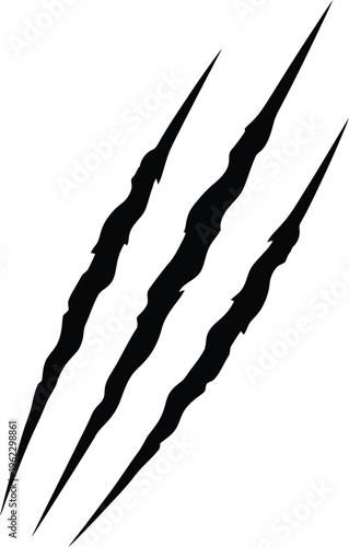 Horror Monster Scratch Marks Design Illustration