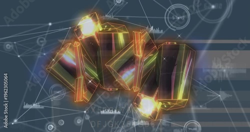 Animation of computer circuit board computer