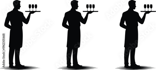 Fitness silhouettes set featuring men and women exercising with dumbbells stretching and running isolated on white background for sports design.