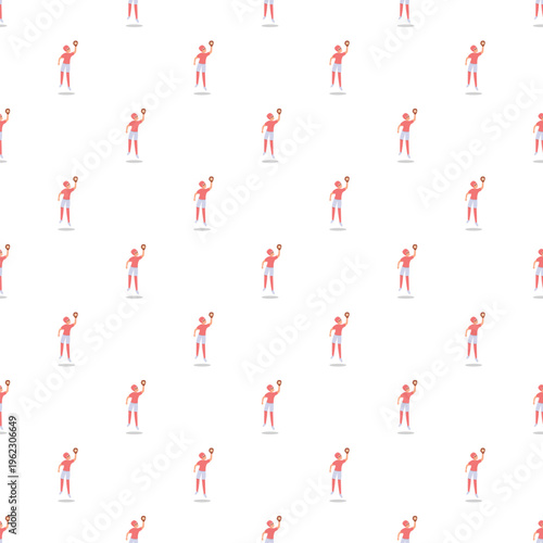 Repeating pattern of small stylized people holding red location pins